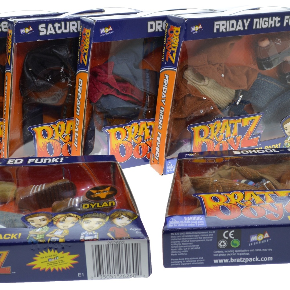 6 Pack Bratz Boyz Fashion Pack